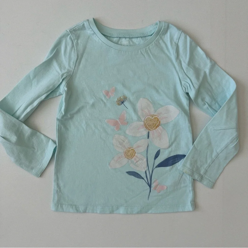 Carter’s Little Girl Long Sleeve Graphic Tee Size 5